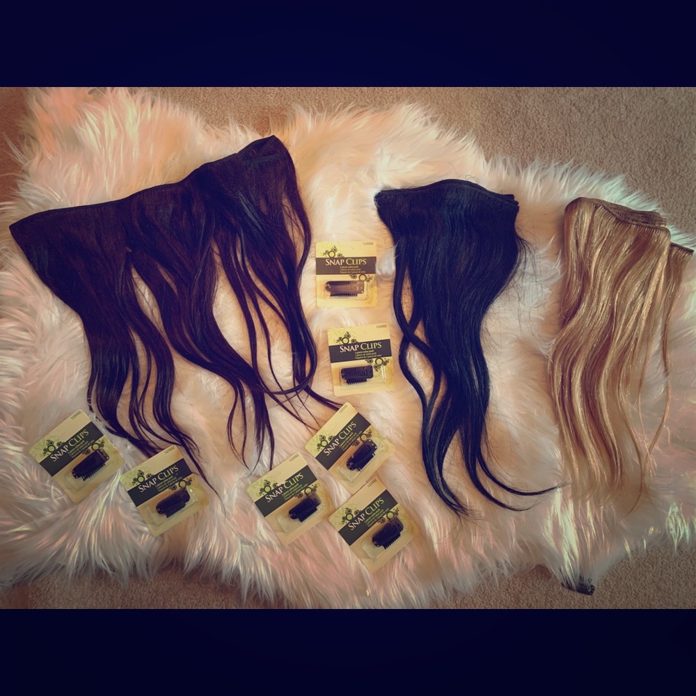 Hair extensions and clips